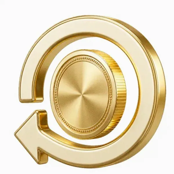Coin with circular arrow — Pure Casino